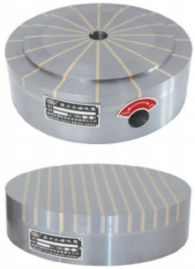 Powerful circular permanent magnetic chuck dimension drawing