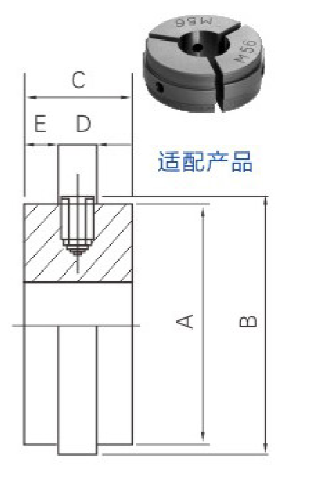 空油压夹头副爪尺寸结构图
