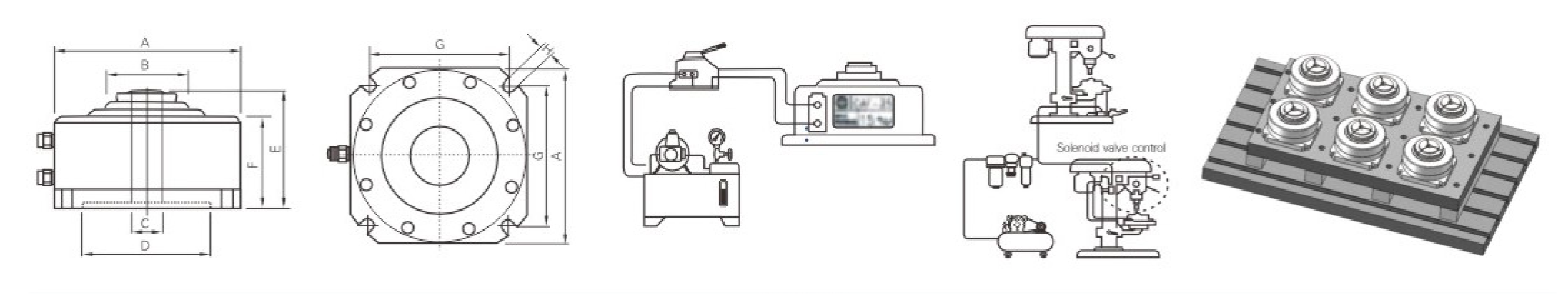 Fixed Collet Chuck technical drawing