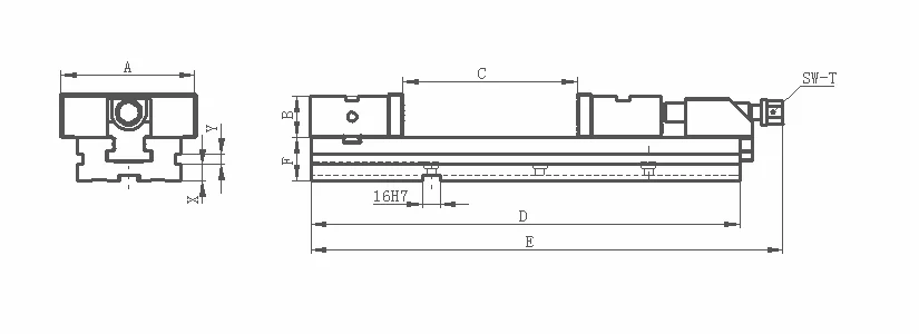 标准精密虎钳外形尺寸图