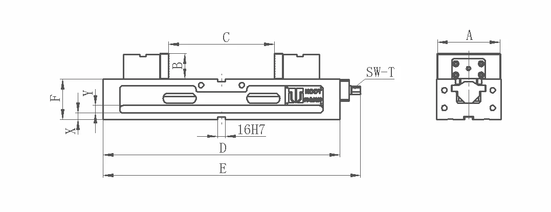 自动对中精密虎钳外形尺寸图