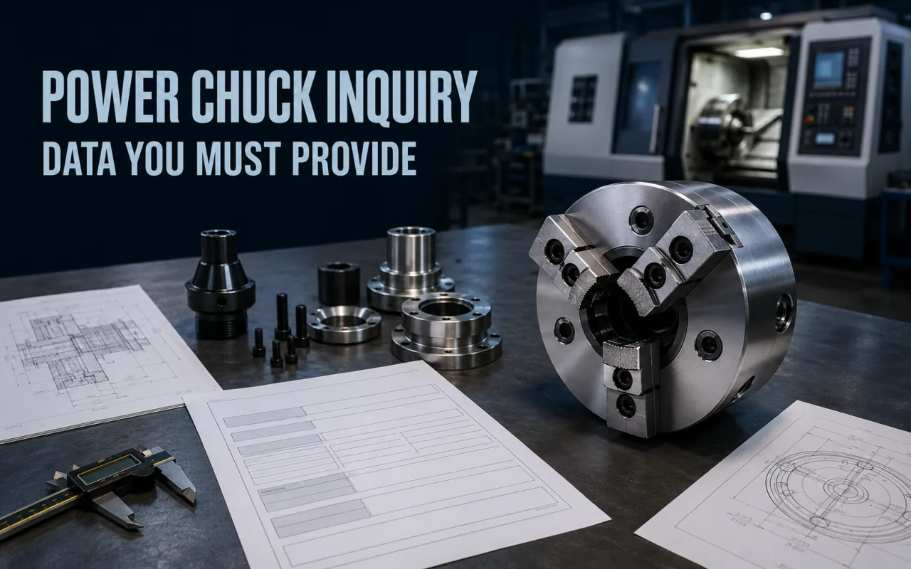 Power chuck inquiry data for CNC lathe workholding projects