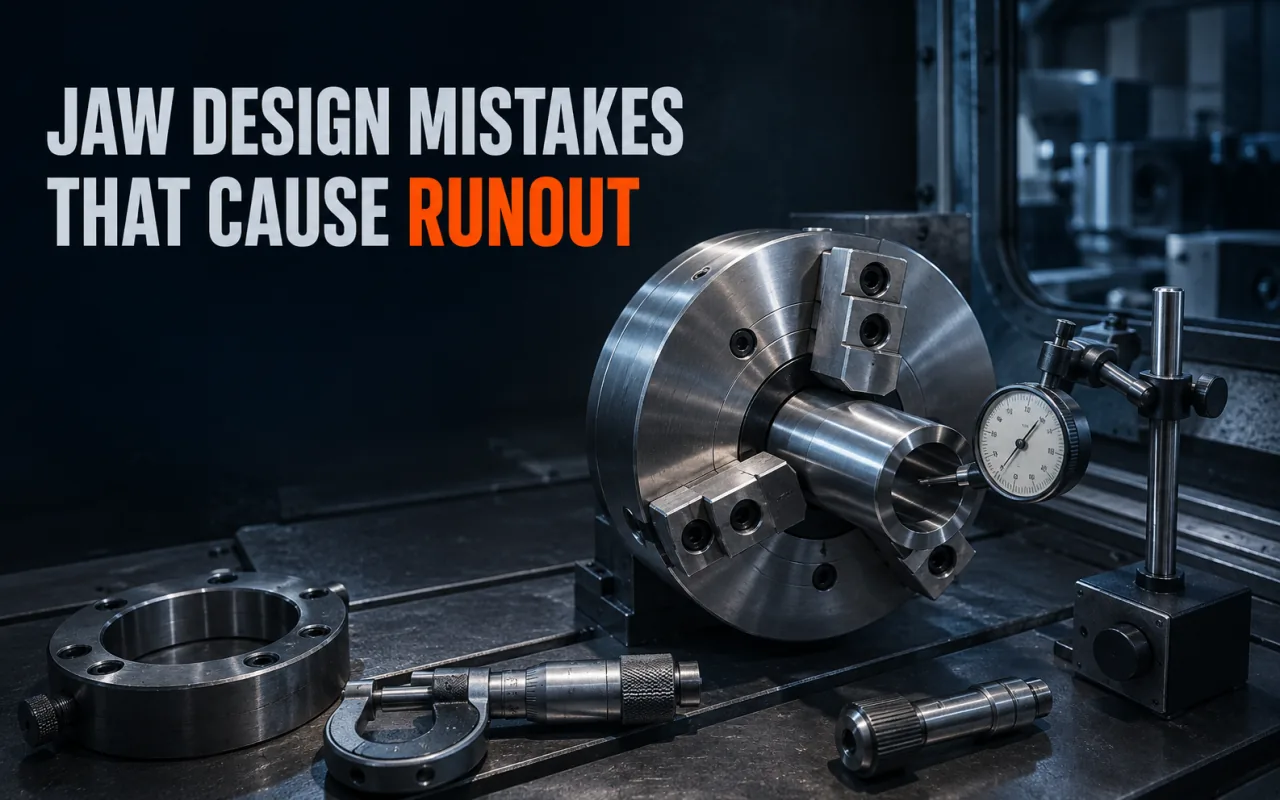 Power chuck jaw design mistakes affecting runout and stability