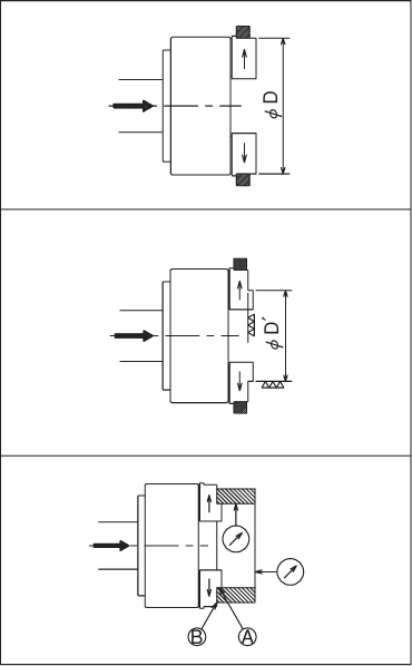 Soft jaw forming diagram for inside diameter gripping and trial cutting checks
