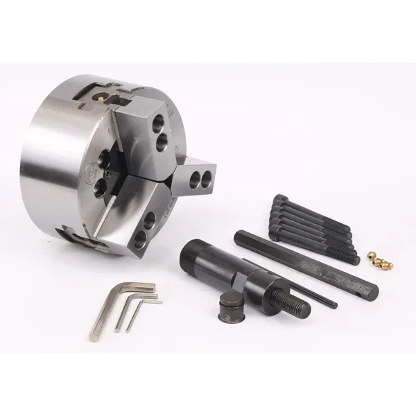 Solid 3-jaw hydraulic power chuck for short blanks and disc-type workpieces