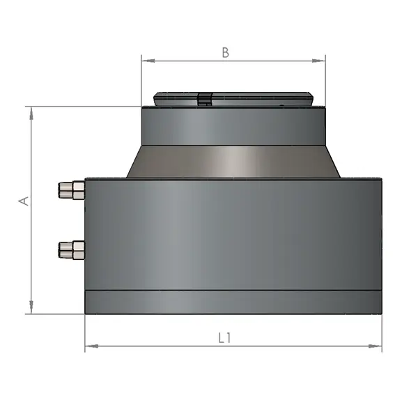 橡胶夹头卡盘立式固定式外形尺寸图
